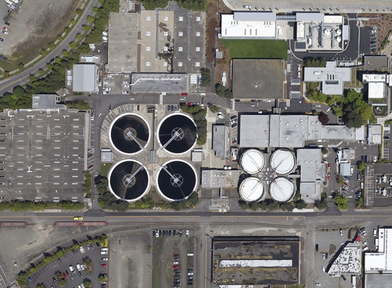 Aerial view of the Budd Inlet Treatment Plant